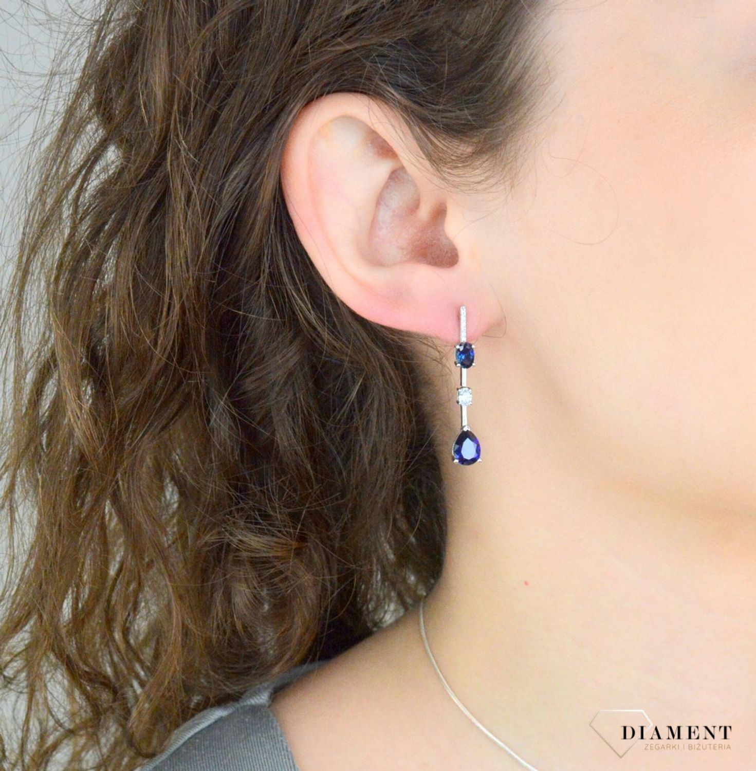 Kolczyki długie z srebrna Dall'Acqua. Kolczyki srebrne w Sklepie z Biżuterią zegarki-diament.pl.Piękna i Elegancka Kolczyki dla Kobiet.Prawdziwe Srebro.11.jpg